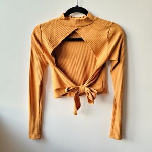 Open-Back Longsleeve Crop Top